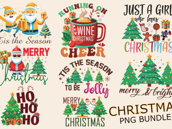 Christmas png bundle t shirt vector file