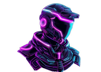 neon gaming cartoon hero