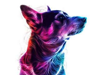 neon dog sublimation