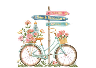 pastel colored bicycle