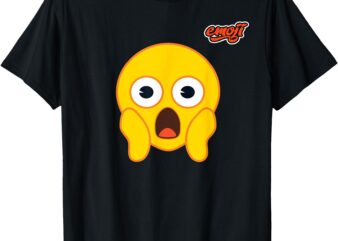 scared screaming face Flat T-Shirt