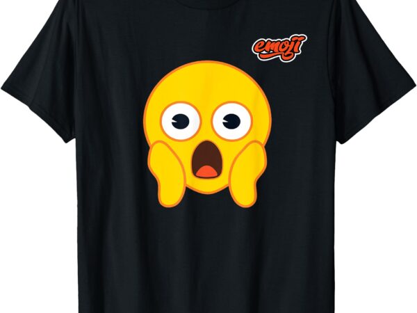 Scared screaming face flat t-shirt