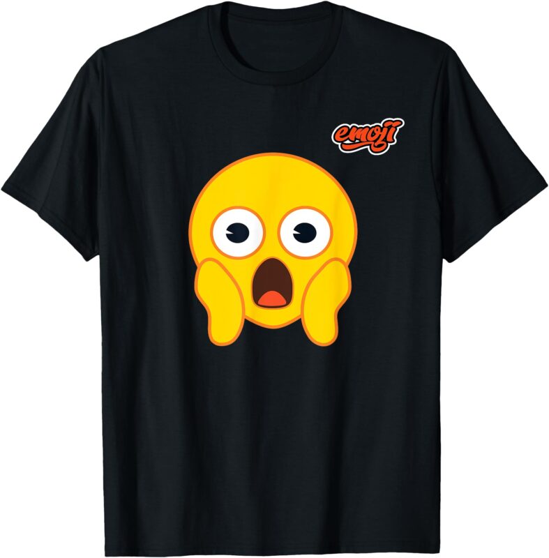 scared screaming face Flat T-Shirt