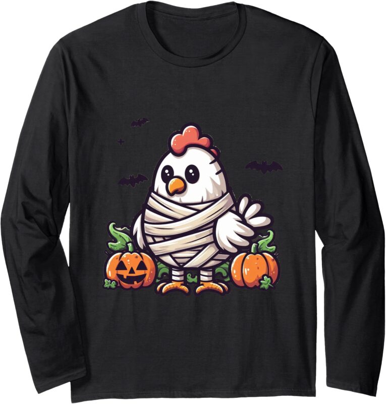 spooky Chicken mummy Long Sleeve T-Shirt