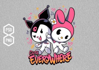 cute everywhere t shirt vector file