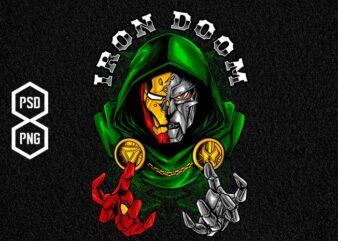 iron doom t shirt design for sale