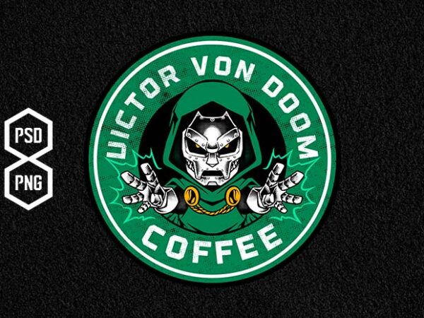 Doom coffee t shirt vector illustration