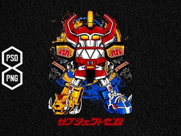 Chibi megazord t shirt vector file