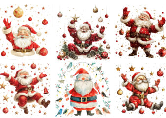 Christmas santa with glowing fair t shirt vector file