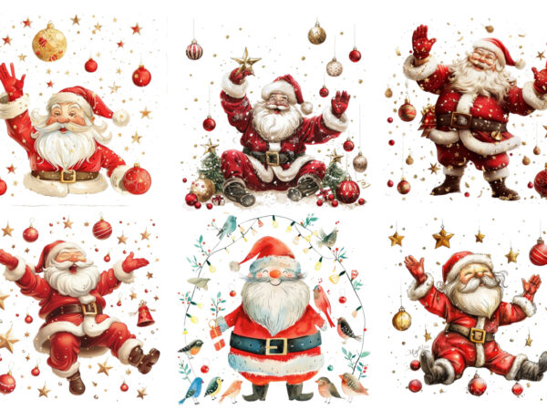 Christmas santa with glowing fair t shirt vector file