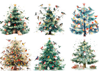 Christmas tree with glowing fairy t shirt vector file