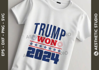 Trump won 2024 svg, donald trump 2024 svg, president trump, patriotic svg, political svg, pro-trump design, election 2024 svg, support trump