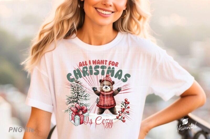 Cozy Christmas Sublimation PNG T-shirt Designs Bundle