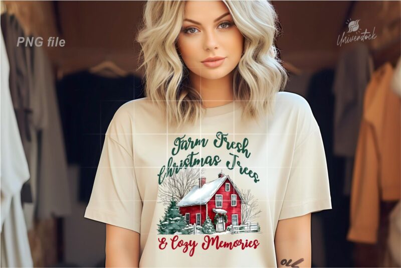 Christmas Countryside PNG T-shirt Designs Bundle