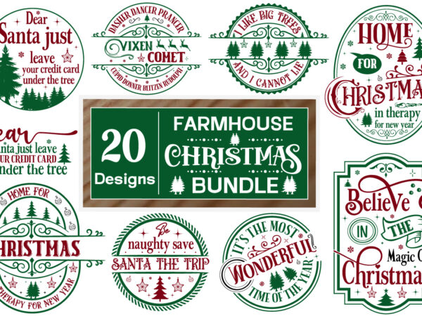 Farmhouse christmas round sign svg bundle, christmas svg design, svgs, food & drink, print & cut, quotes and sayings, christmas svg 2024, ro