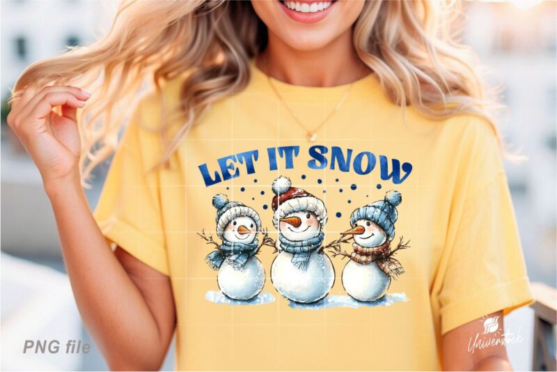 Christmas Winter Vibes Sublimation PNG T-shirt Designs Bundle