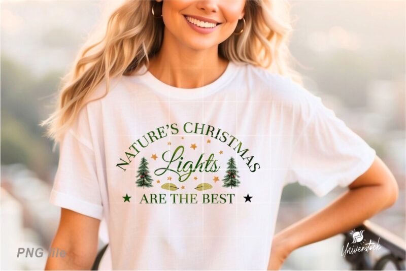 Christmas Nature Sublimation PNG T-shirt Designs Bundle