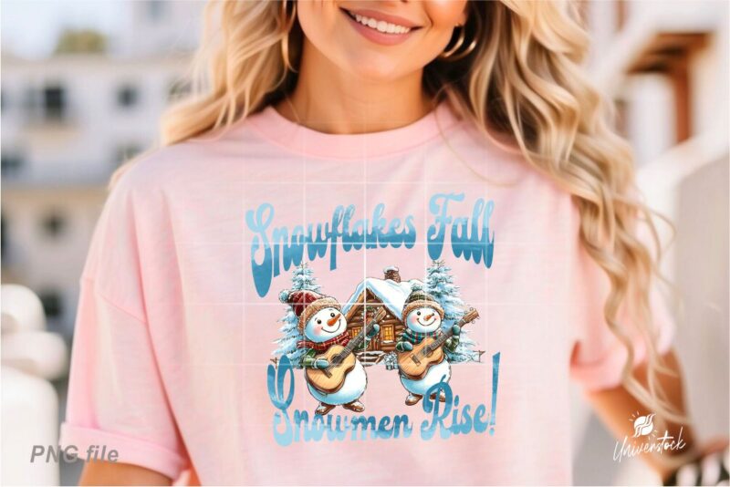 Christmas Snowman Sublimation PNG T-shirt Designs Bundle