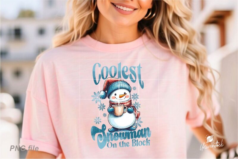 Christmas Snowman Sublimation PNG T-shirt Designs Bundle