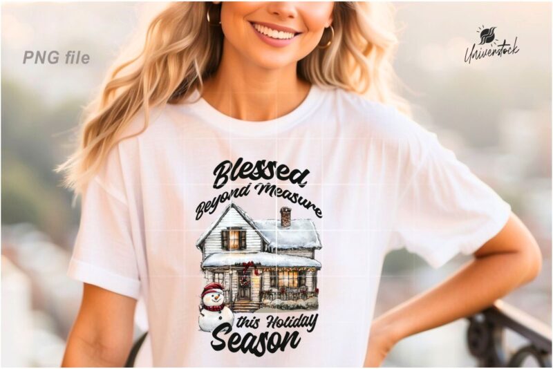 Christmas Countryside PNG T-shirt Designs Bundle