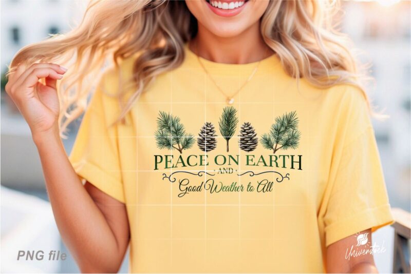 Christmas Nature Sublimation PNG T-shirt Designs Bundle