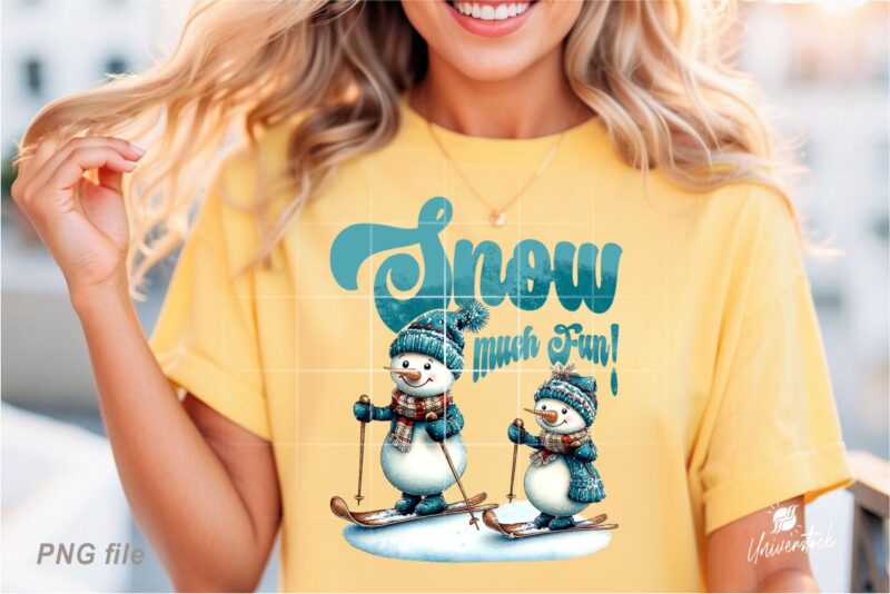 Christmas Snowman Sublimation PNG T-shirt Designs Bundle