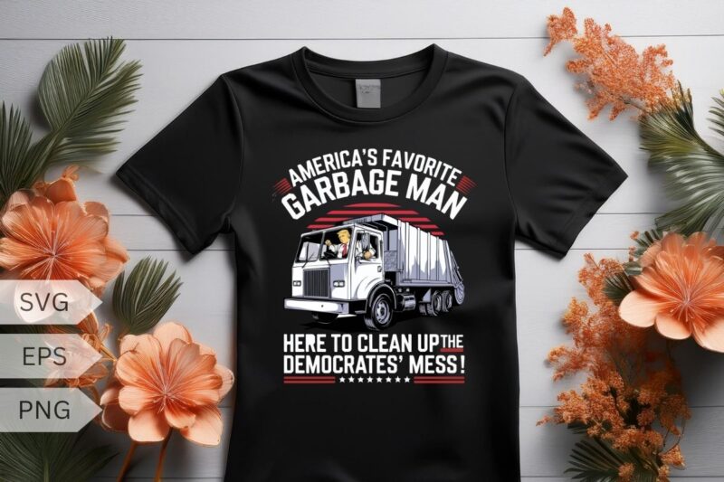 Funny Garbage For Trump 2024 T-shirt design bundle Svg