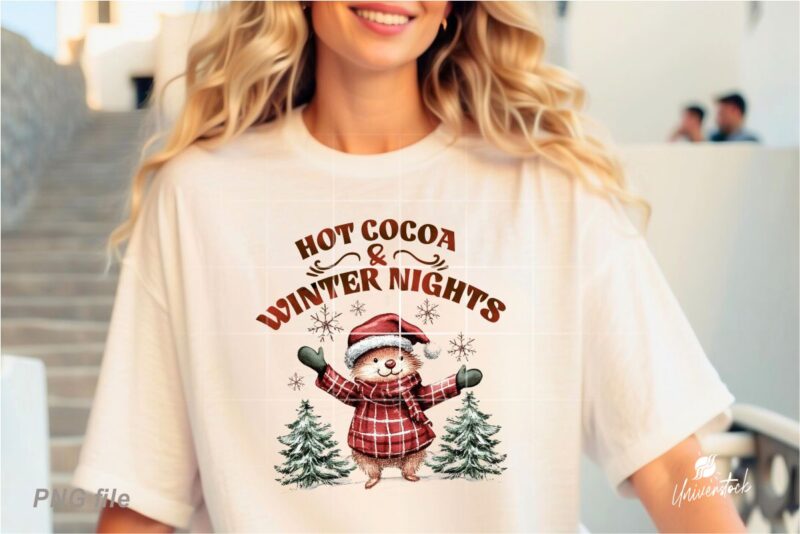 Christmas Winter Vibes Sublimation PNG T-shirt Designs Bundle