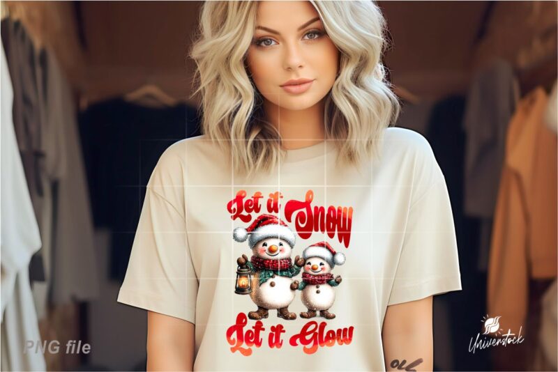 Christmas Snowman Sublimation PNG T-shirt Designs Bundle