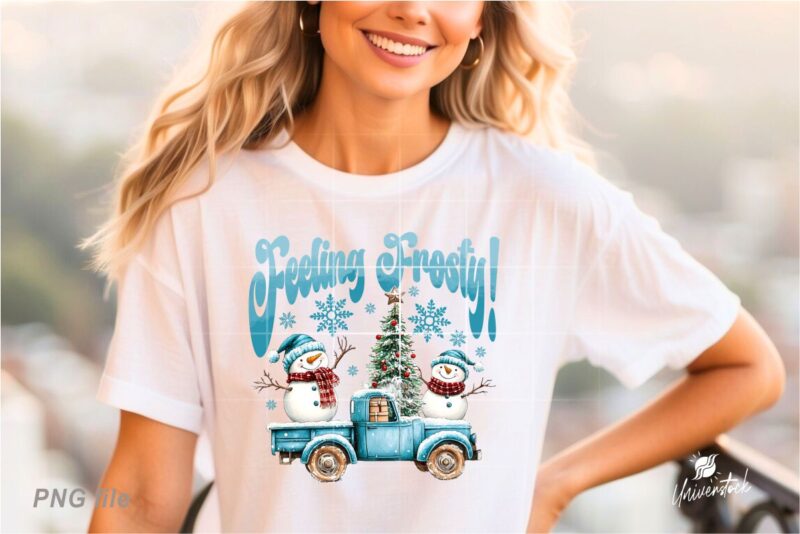 Christmas Snowman Sublimation PNG T-shirt Designs Bundle