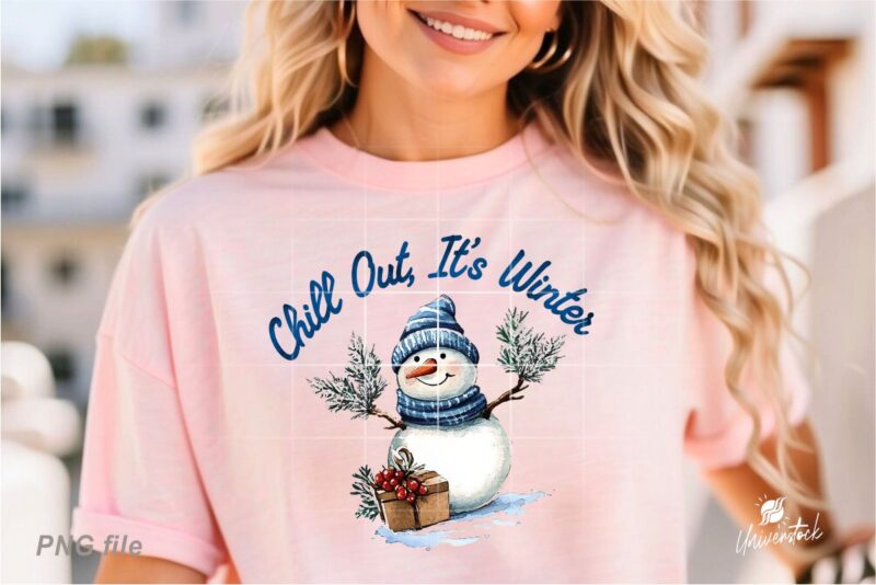 Christmas Winter Vibes Sublimation PNG T-shirt Designs Bundle