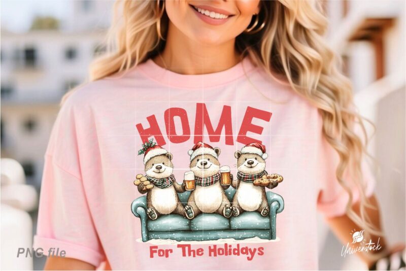 Cozy Christmas Sublimation PNG T-shirt Designs Bundle