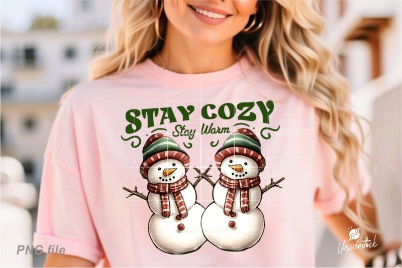 Christmas Winter Vibes Sublimation PNG T-shirt Designs Bundle