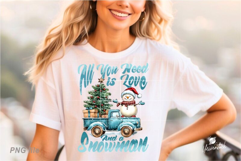 Christmas Snowman Sublimation PNG T-shirt Designs Bundle