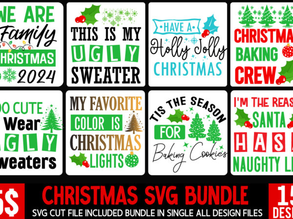 Christmas t-shirt design bundle, christmas t-shirt design, christmas svg bundle, christmas vector bundle