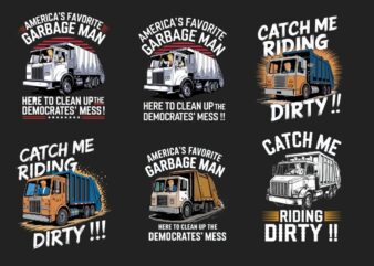 Funny Garbage For Trump 2024 T-shirt design bundle Svg