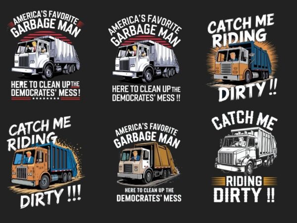 Funny garbage for trump 2024 t-shirt design bundle svg