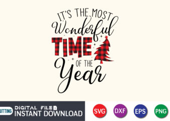 It’s The Most Wonderful Time Of The Year Svg, Christmas Svg, Merry Christmas Svg, Winter Svg, Cut Files, Silhouette, Cricut, Svg