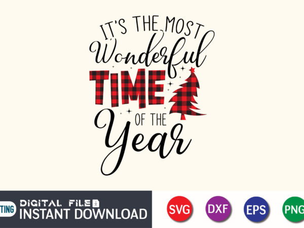 It’s the most wonderful time of the year svg, christmas svg, merry christmas svg, winter svg, cut files, silhouette, cricut, svg t shirt design for sale