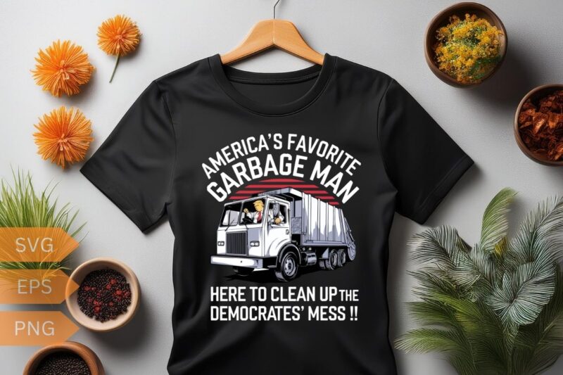 Funny Garbage For Trump 2024 T-shirt design bundle Svg