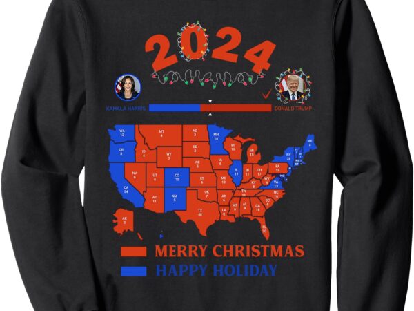 2024 electoral map merry christmas trump landslide holiday sweatshirt