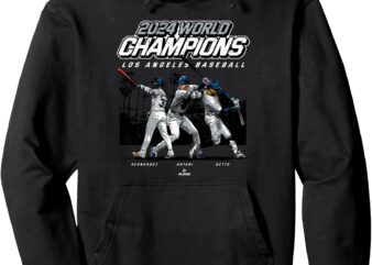 2024 Los Angeles World Champions Ohtani, Betts & Hernández Pullover Hoodie