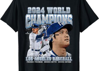 2024 Los Angeles World Champions Ohtani, Freeman & Betts T-Shirt