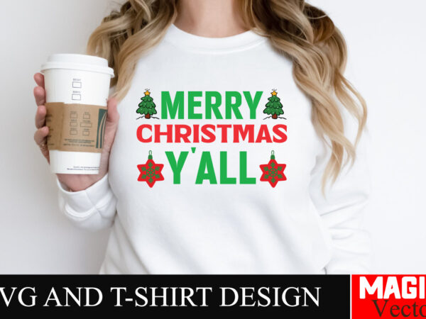 Merry christmas y’all svg cut file,winter svg, santa svg, holiday, merry christmas, christmas bundle, funny christmas shirt, cut file cricut t shirt designs for sale