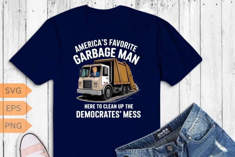 Funny Garbage For Trump 2024 T-shirt design bundle Svg