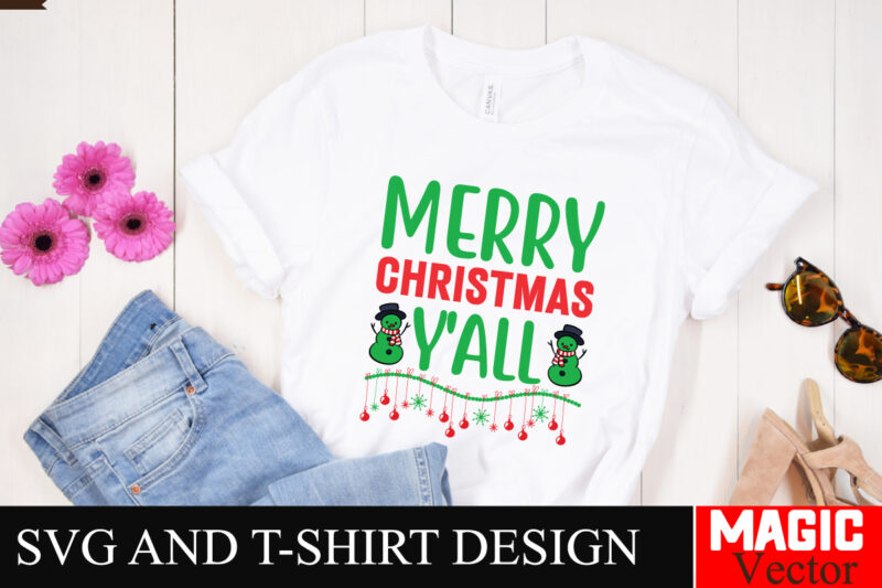 Merry Christmas y’all SVG Cut File,Winter svg, Santa SVG, Holiday, Merry Christmas, Christmas Bundle, Funny Christmas Shirt, Cut File Cricut