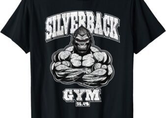 96.4% Silverback gym apparel, body building, gym Strongman T-Shirt