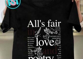 All’s Fair In Love And Poetry SVG, Merry Christmas SVG, Xmas SVG