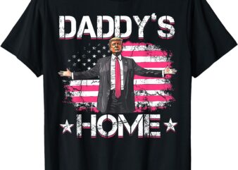 American Flag Daddy’s Home Trump 2024 Patriotic T-Shirt