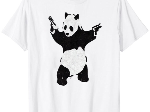 Banksy armed panda with guns t-shirt